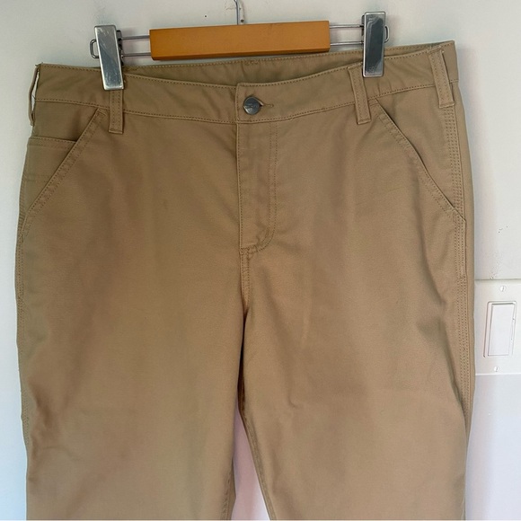 Carhartt Women's Tan Straight Leg Pants Size 12 Short - Picture 2 of 9